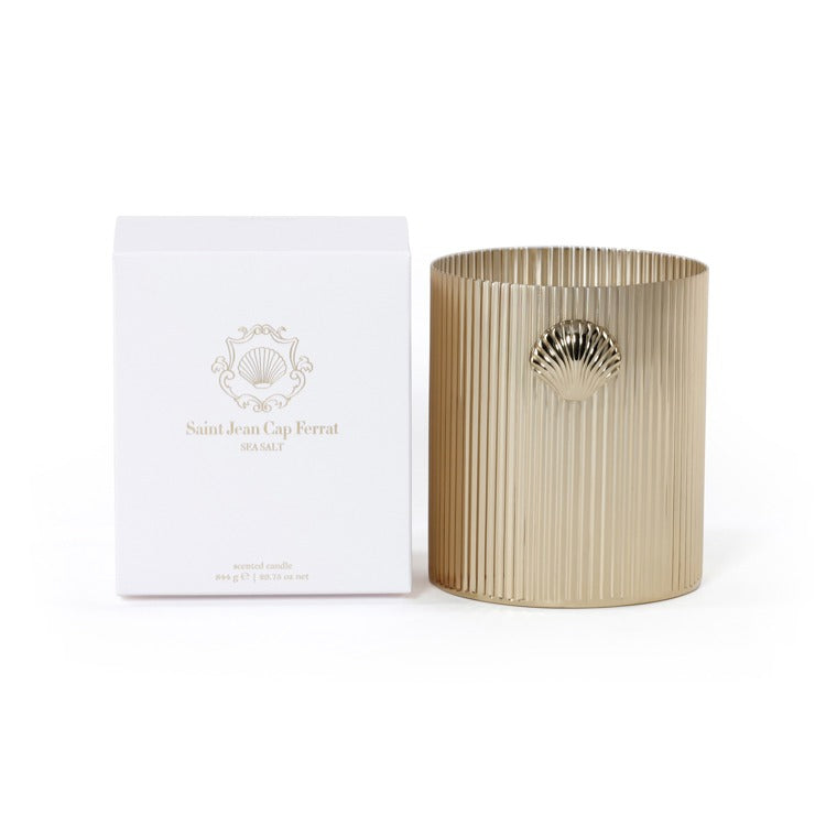 Cap Ferrat Fan Shell Design Candles in Gift Box-Go