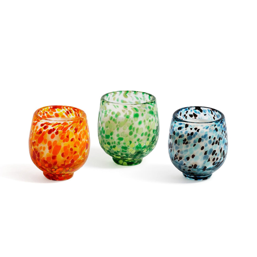 Speckled Shot Glass Assorted Candles