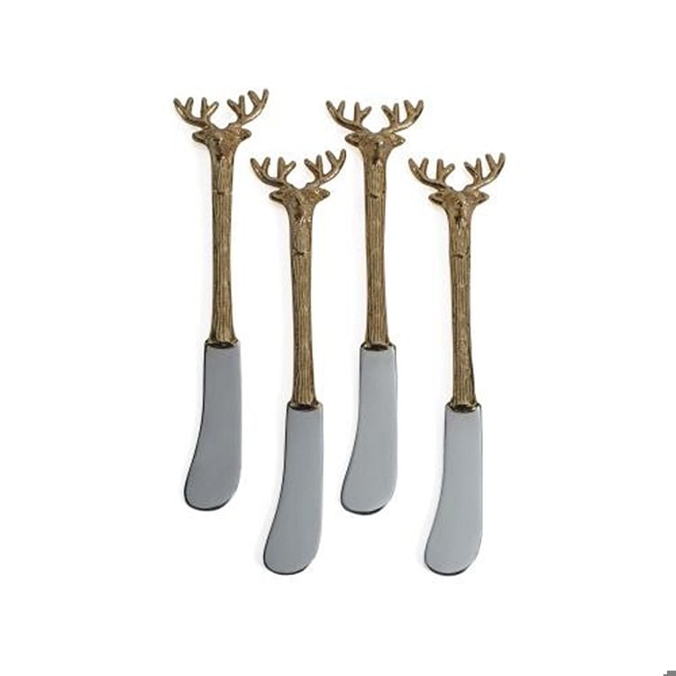 S/4 Stag's Head  Butter knifes