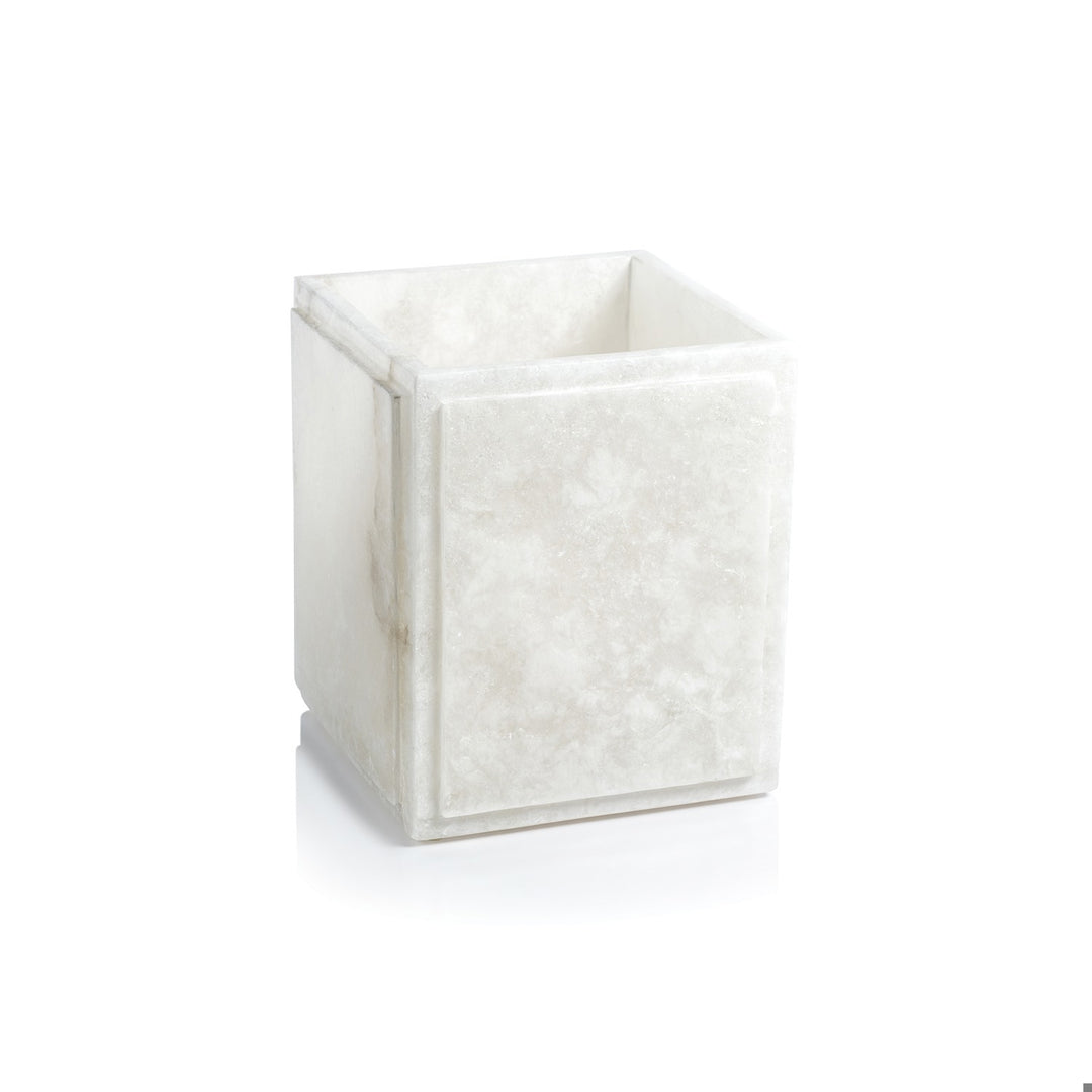 Cote d'Azur Alabaster Wastebasket