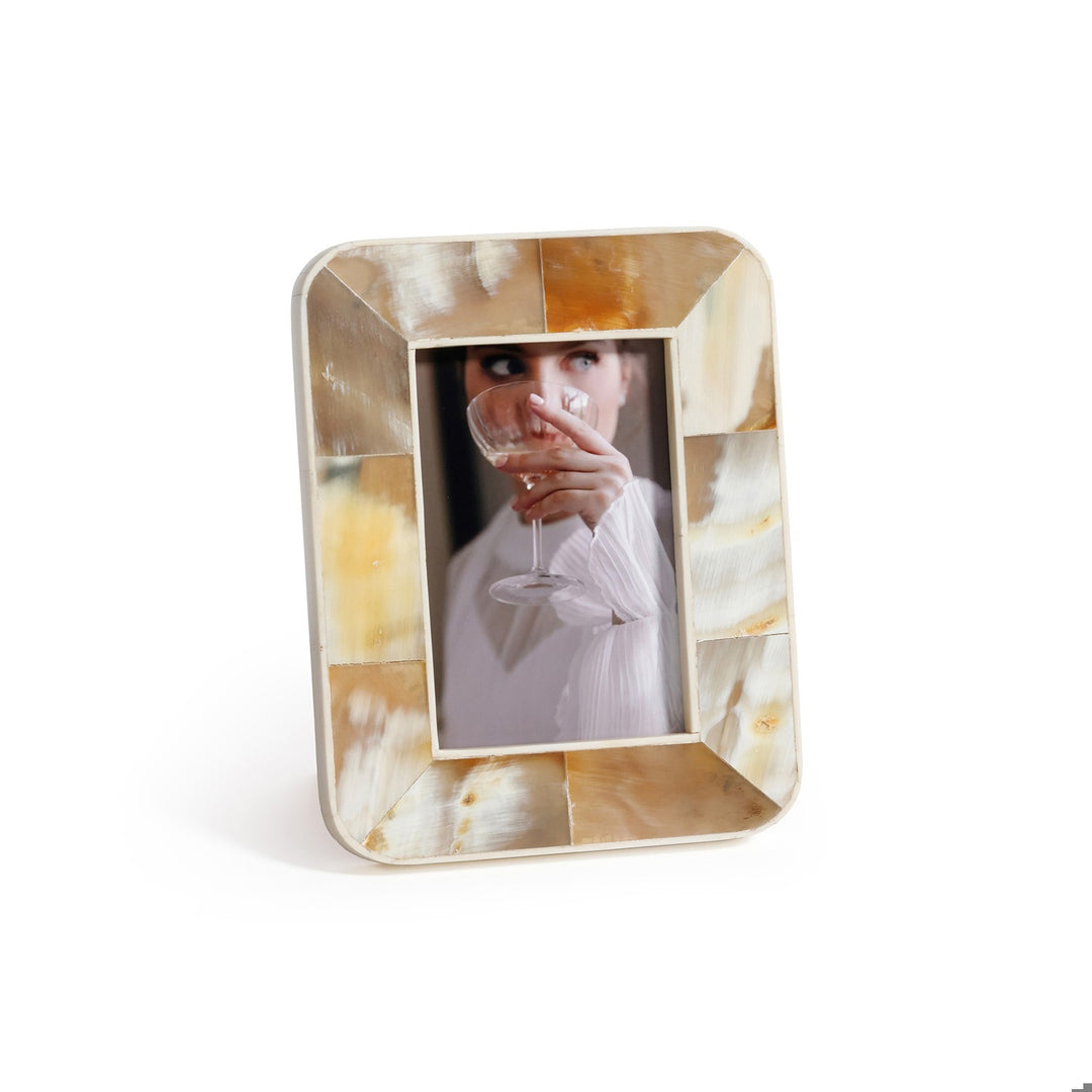 Dune African White Horn Photo Frame, 4" x 6"