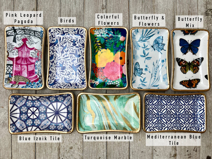 Michelle Allen Designs - Ceramic Jewelry tray- Small: Blue Iznik Tile