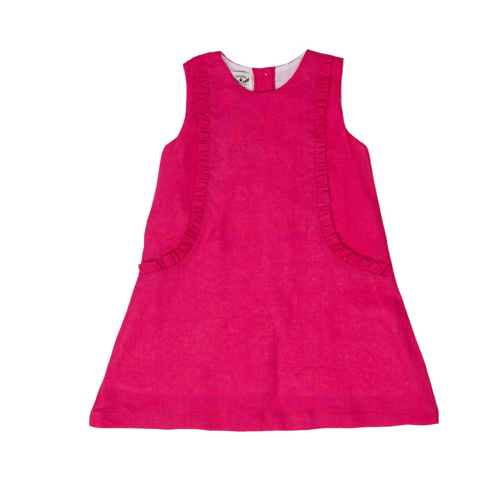 Kora Hot Pink Linen Dress