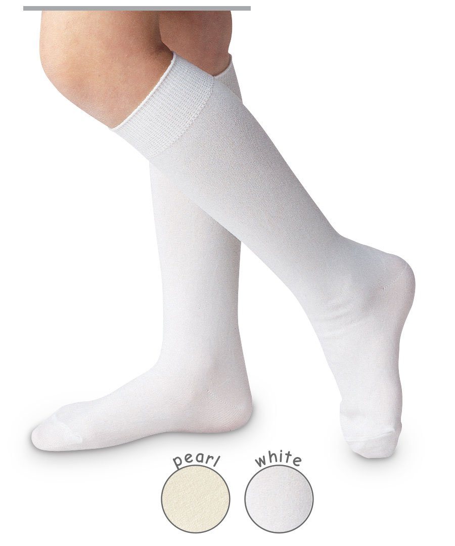 Jefferies Socks Classic White Nylon Knee High Socks: Style 1603