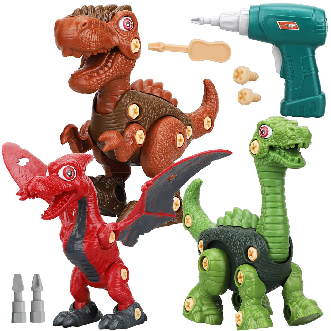 3 Pack Take Apart Dinosaur Toys for Kids