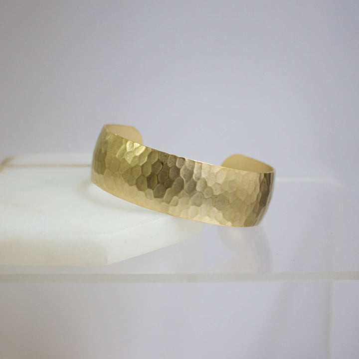 a.v. max - Hammered Dome Cuff: Matte Gold