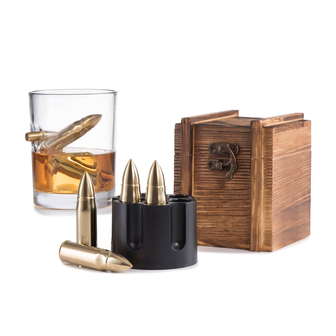 Bezrat - Gold Bullet Stones Gift Set Wooden Box