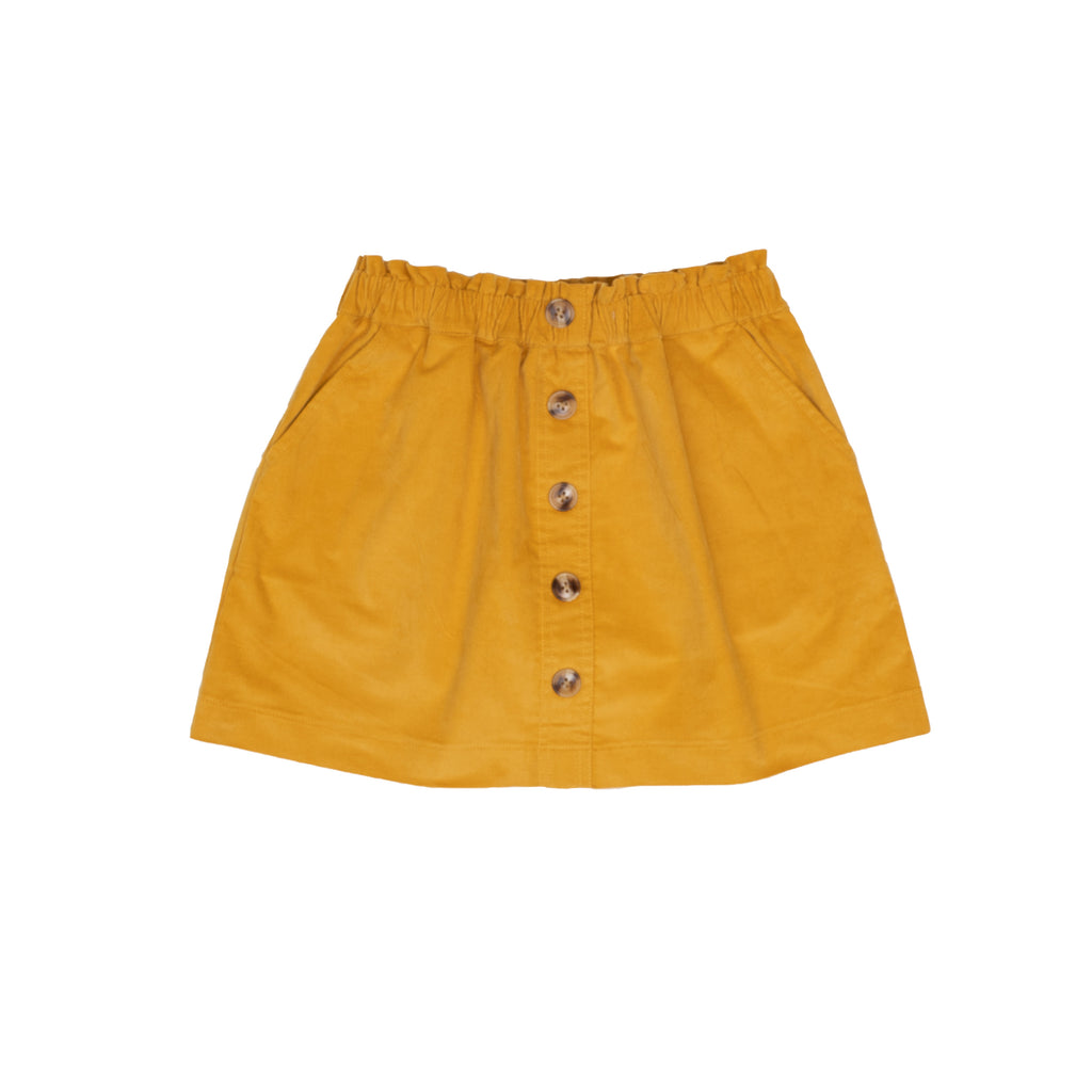 Mustard button up skirt best sale