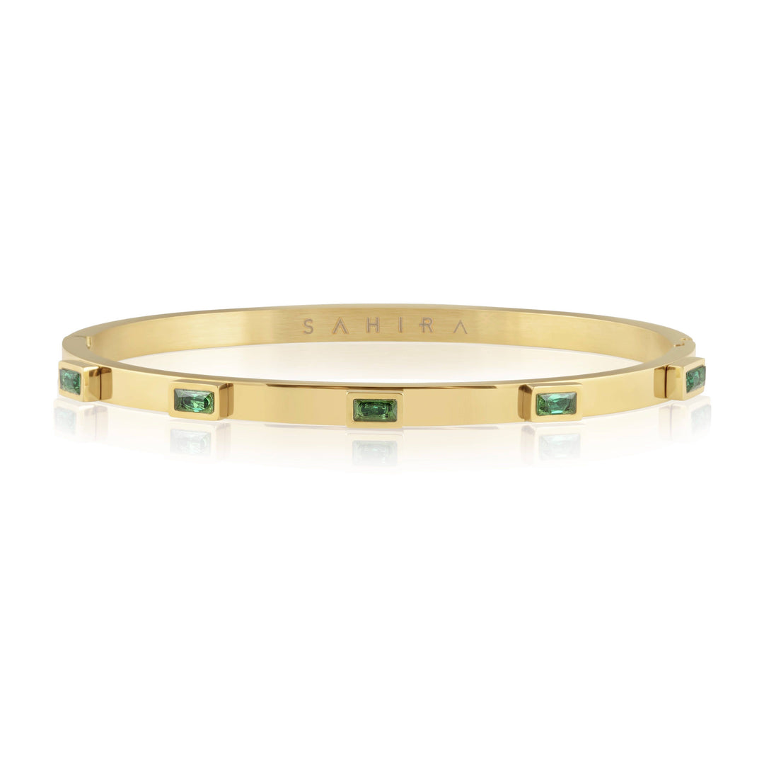 Sahira Jewelry Design - Emerald Baguette Stackable Bracelet