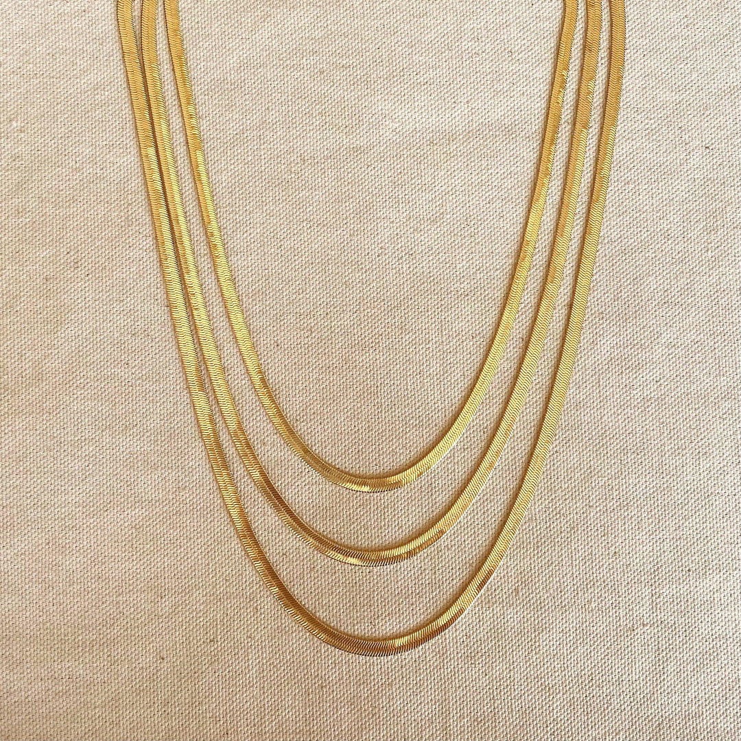 GoldFi - 18k Gold Filled 4.0mm Thickness Herringbone Chain