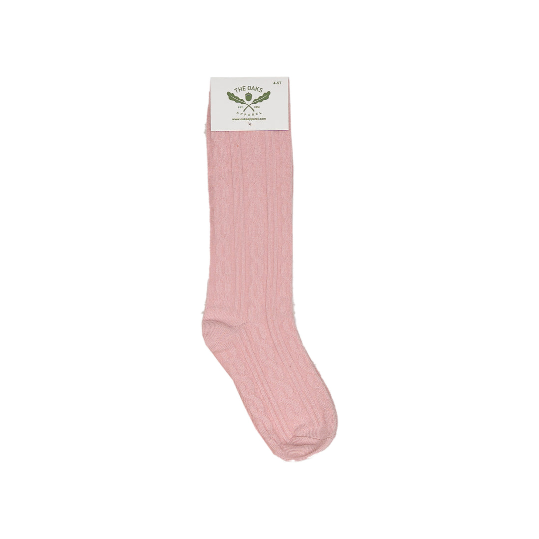 Lt Pink Braided Socks