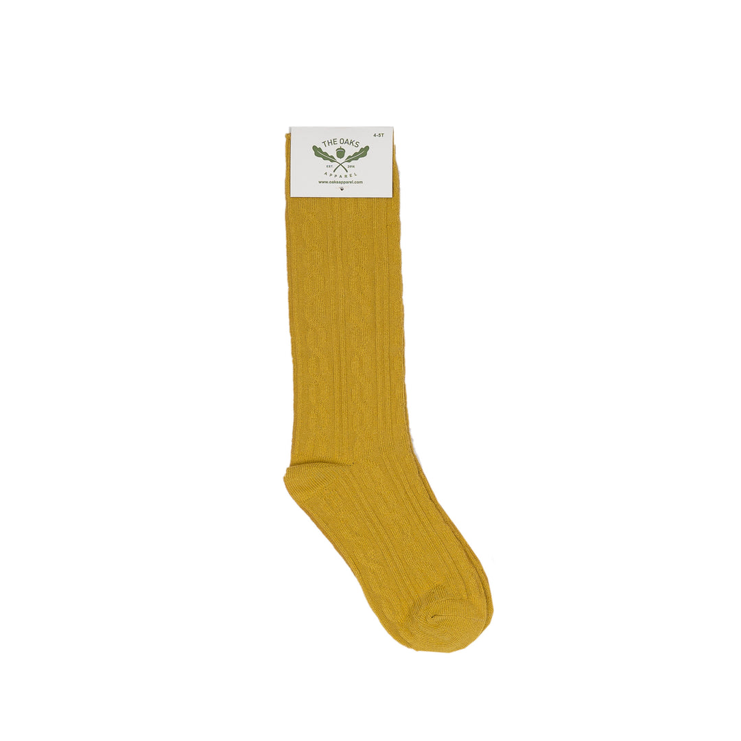 Mustard Braided Socks