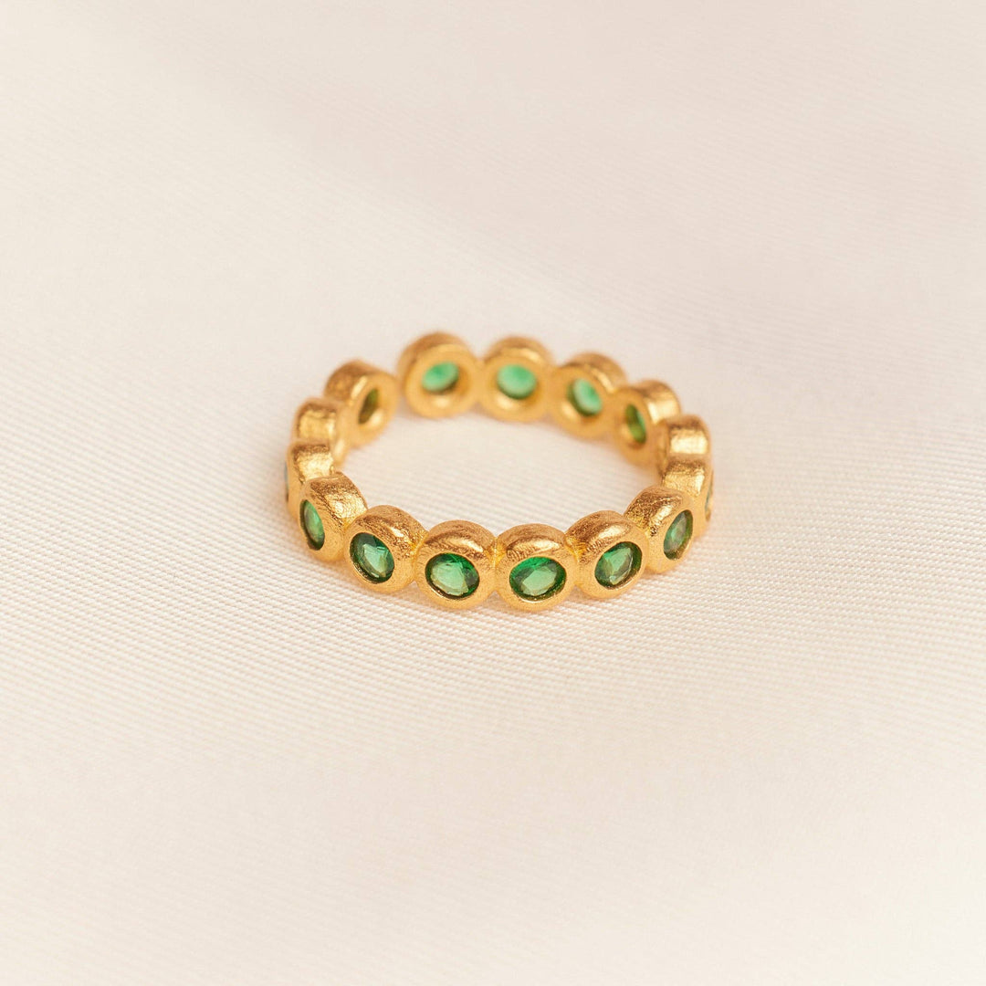 Agapé Studio Jewelry - Amélia Green Ring | Jewelry Gold Gift Waterproof