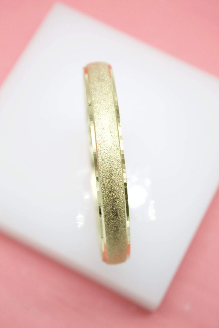 MIA Jewelry - 18K Gold Filled Sparkly Textured Bangle Bracelet