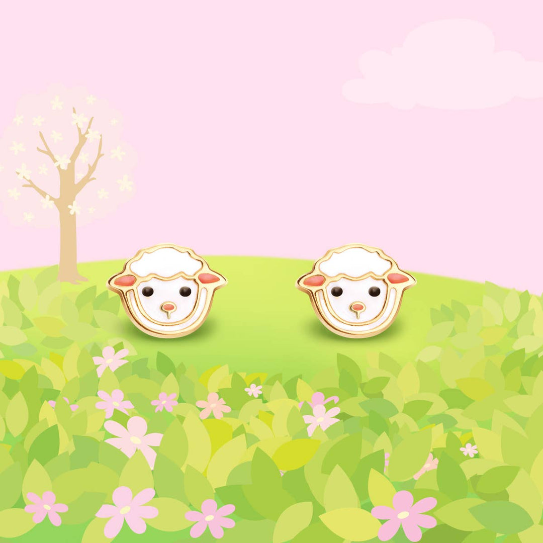 Girl Nation - Lovely Lamb Cutie Stud Earrings