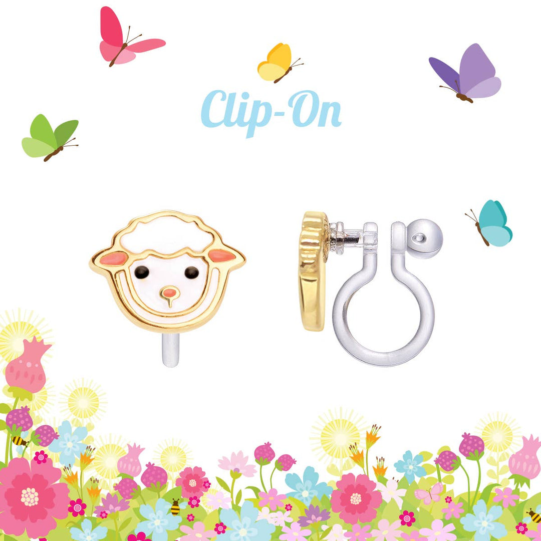 Girl Nation - CLIP ON Cutie Earrings- Lovely Lamb