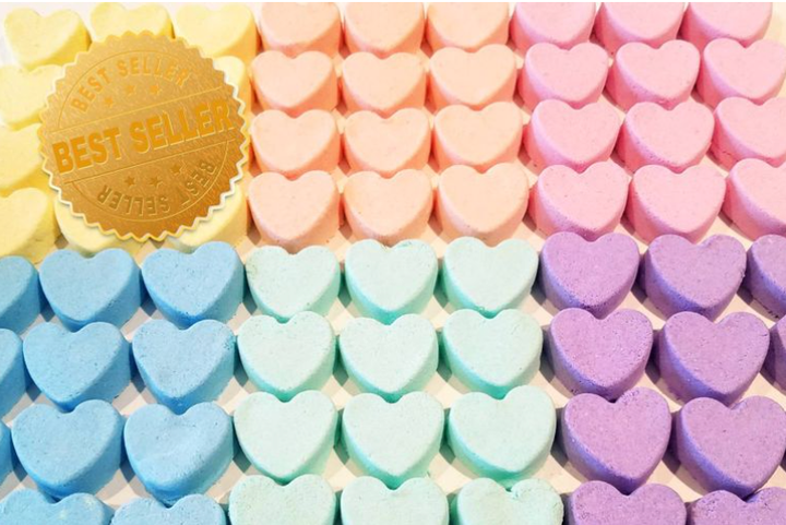 Roxy Grace - Mini Single Heart Bath Bomb: Yellow