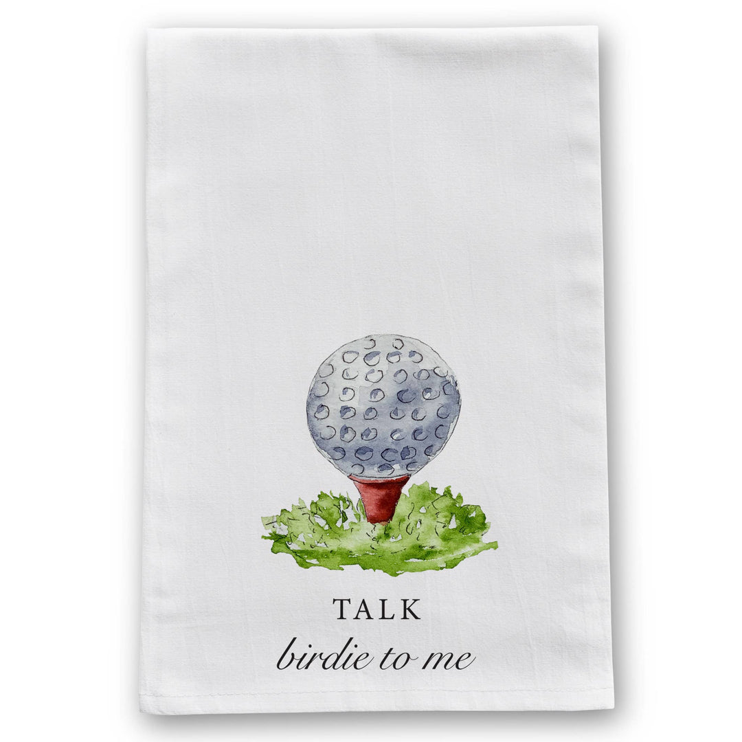 Barrel Down South - Talk Birdie To Me Golf Tea Towel