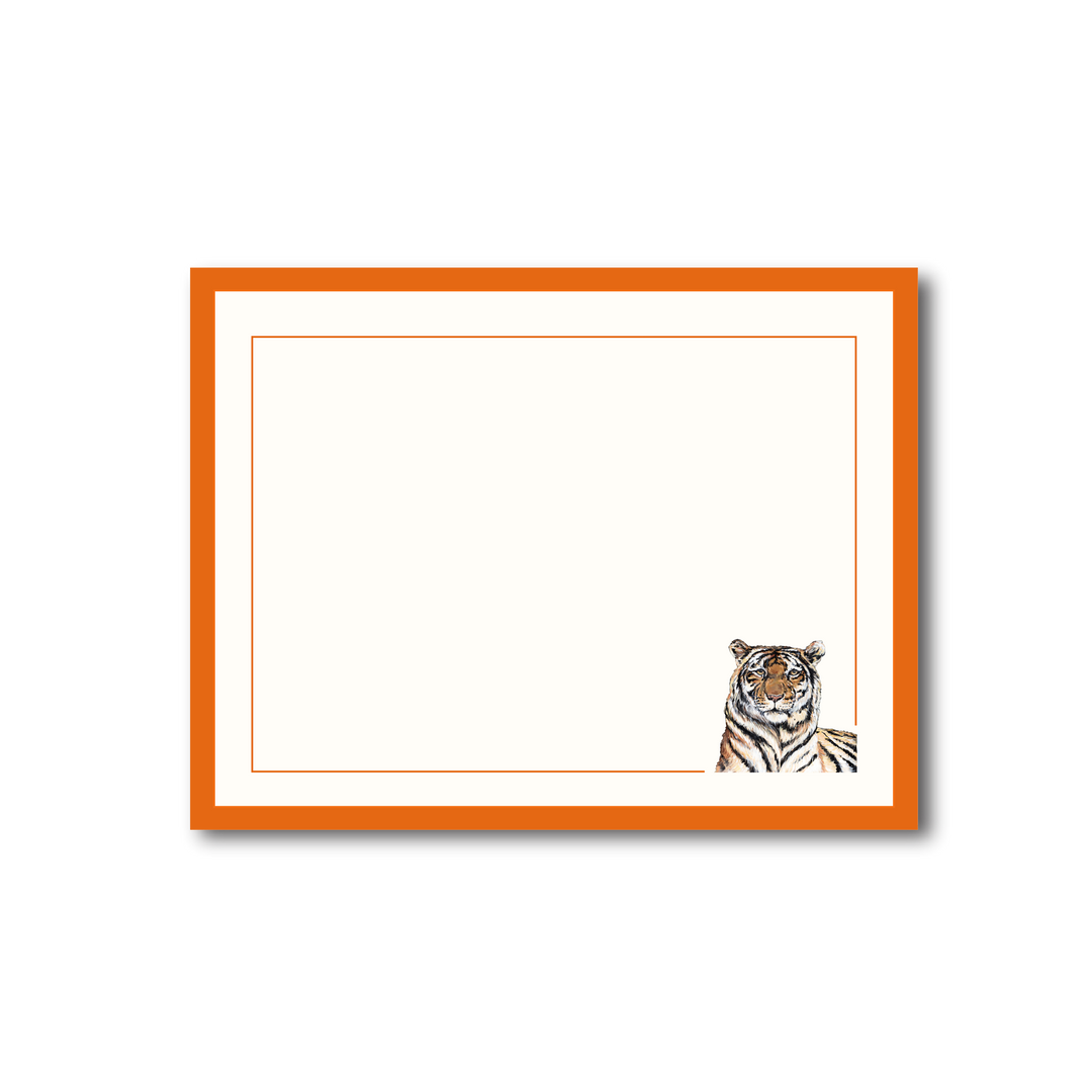 Orange Tiger Flat Notecards