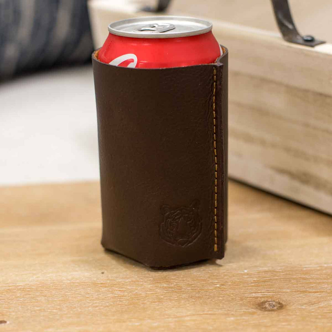 Tiger Leather Embossed Can Cooler by The Royal Standard