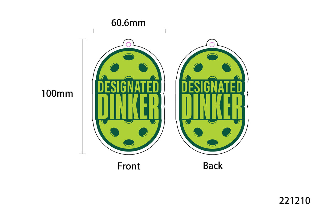 Barrel Down South - Designated Dinker Pickleball Air Freshener Gift