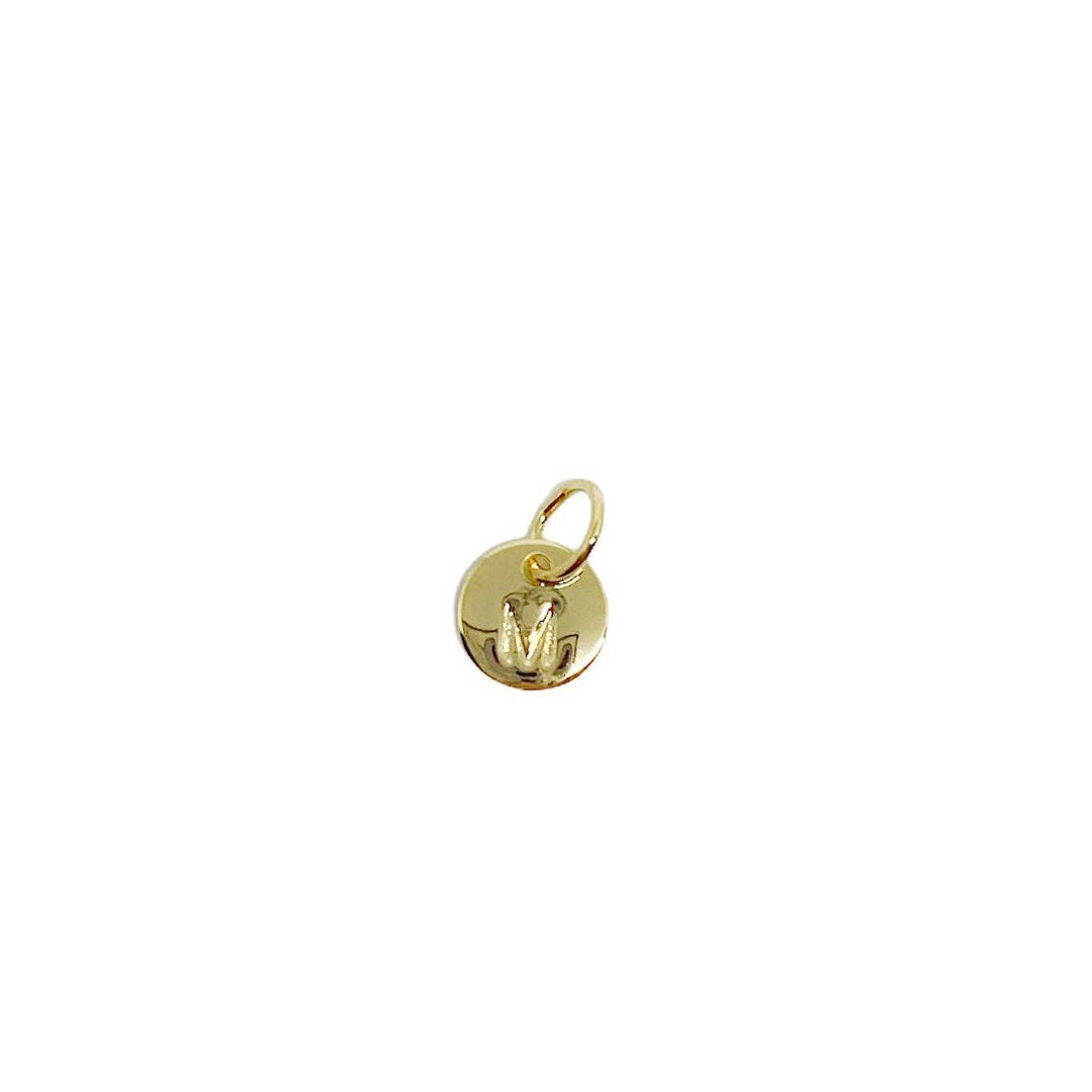 GoldFi - Stamped Tiny Initial Letter Charm in 18k Gold Filled Complete Alphabet