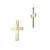 Gold Filled Yellow No Bail Flat Plain Cross Charms
