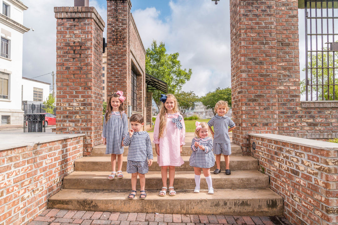 Jensey Pink Navy Dress