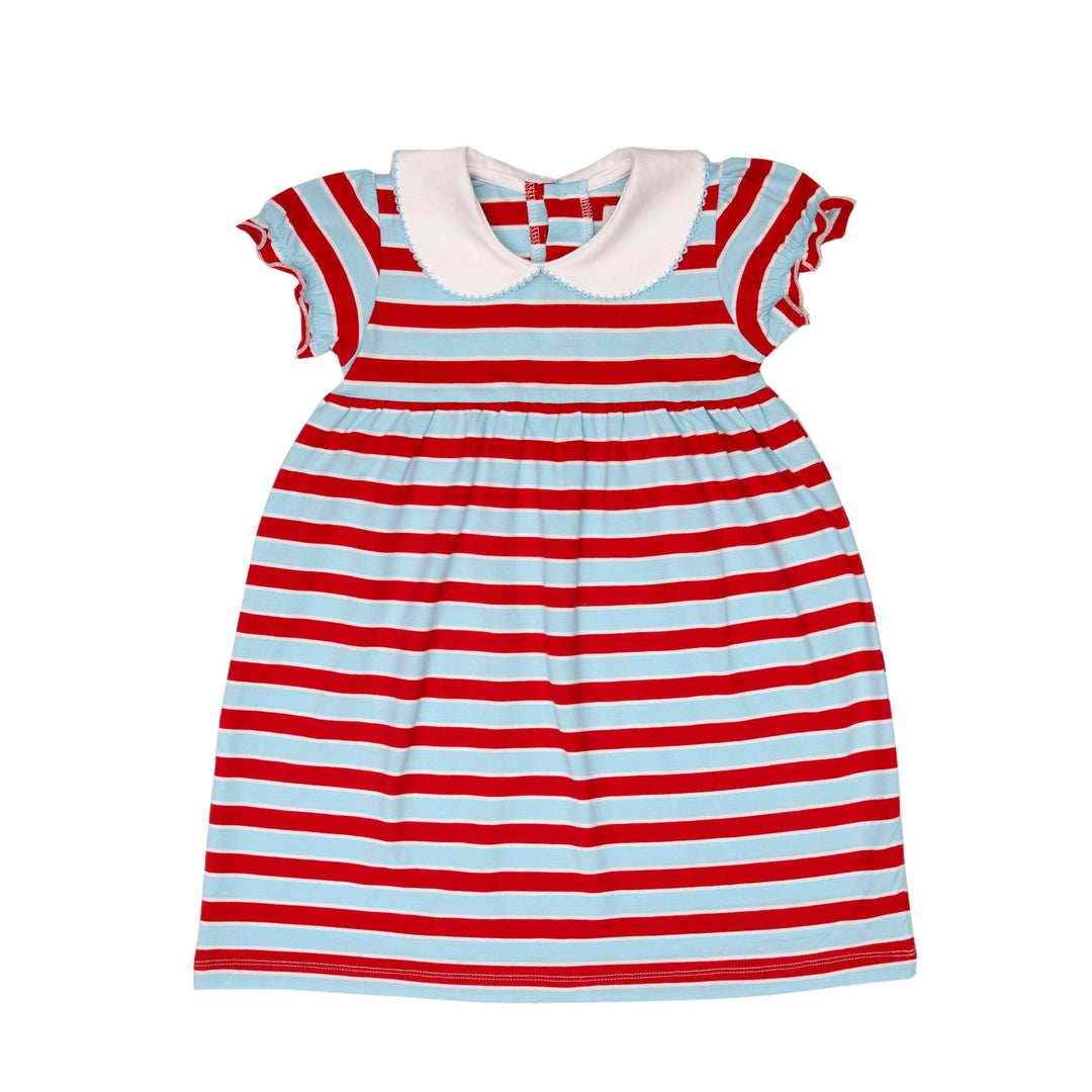 Blue and Red Stripe Play Dress