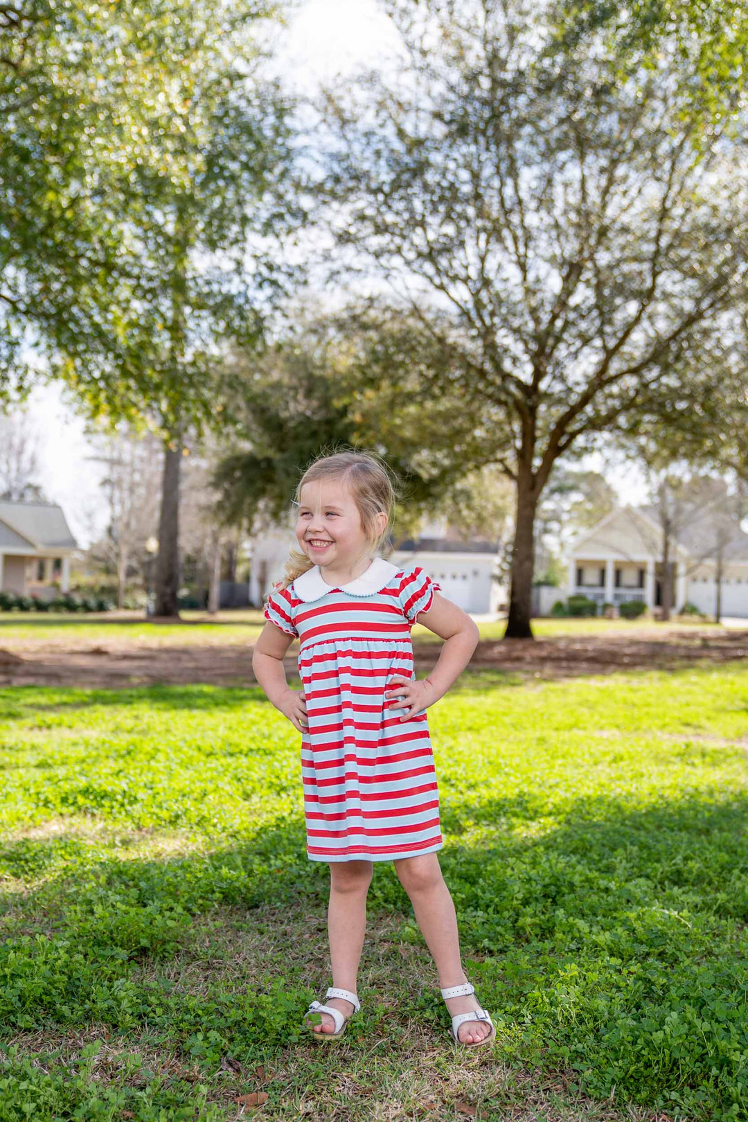 Blue and Red Stripe Play Dress