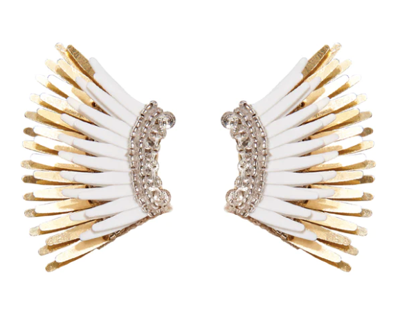 Mignonne Gavigan Mini Madeline Earrings WHITE GOLD 105