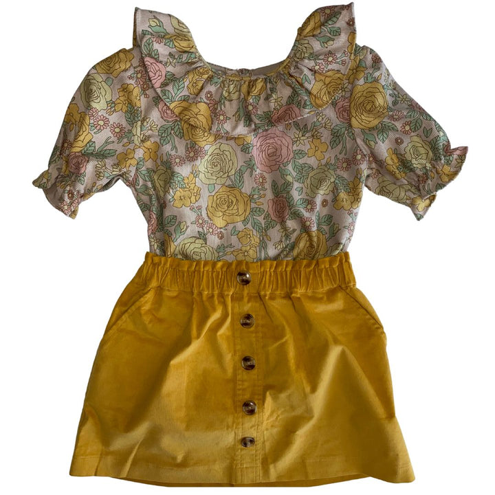 Mary Anne Mustard Floral Shirt