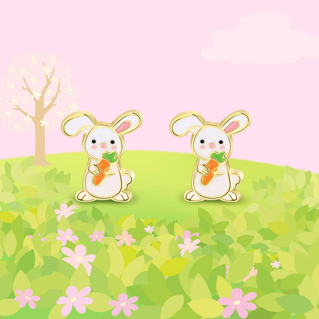 Girl Nation - Bunny Hugs Cutie Stud Earrings