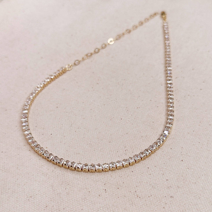 GoldFi - 18k Gold Filled 3mm CZ Tennis Necklace