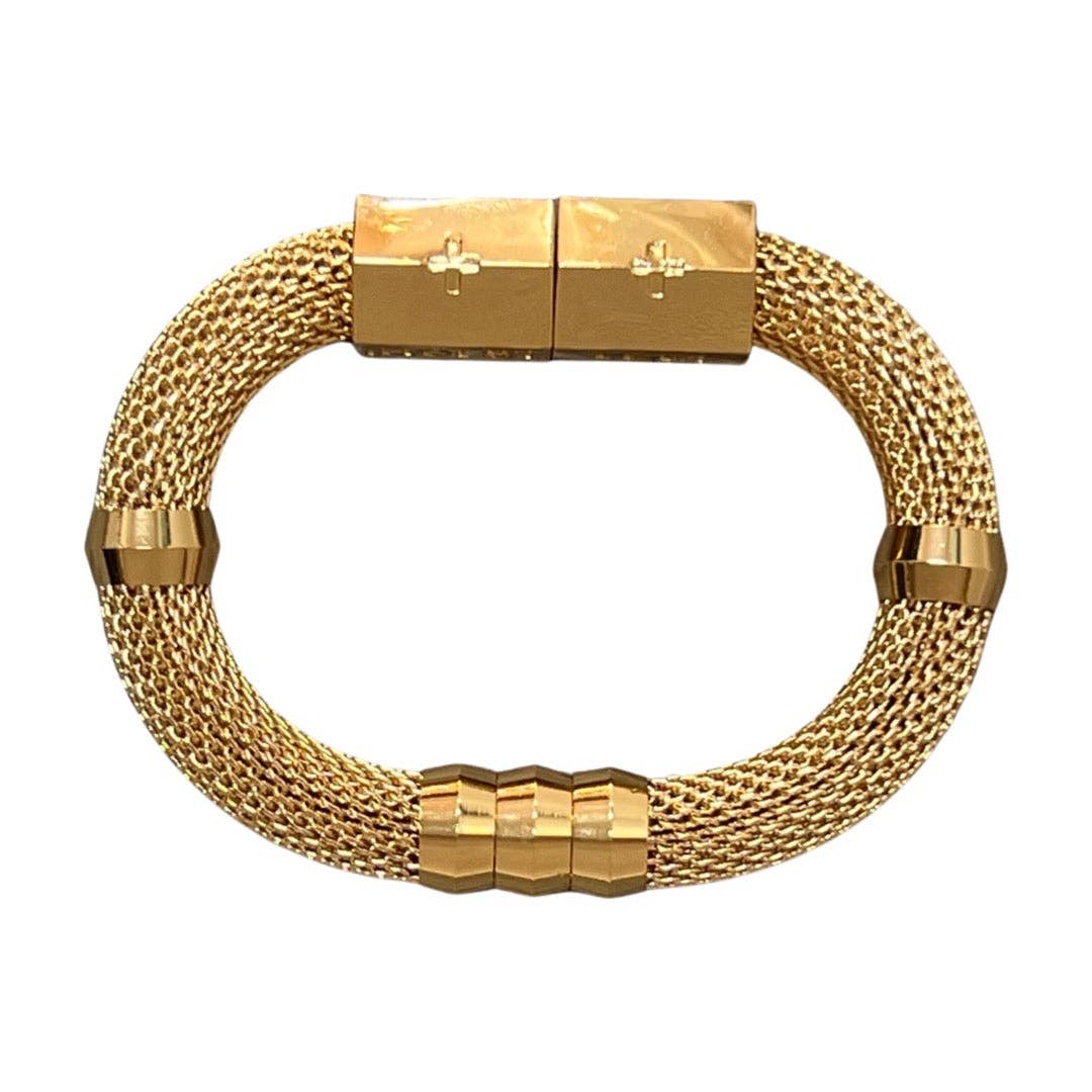 Holst and Lee - Mesh Classic Gold Everything Bracelet: AKA The Jill