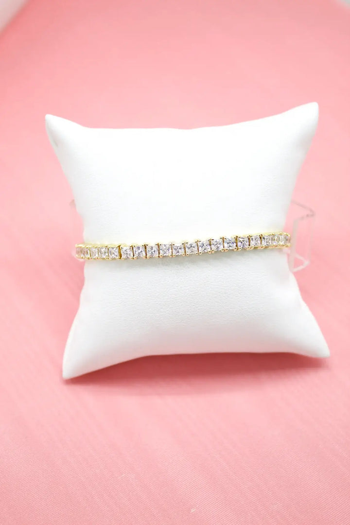 MIA Jewelry - 18K Gold Filled Tennis Bracelet: Gold