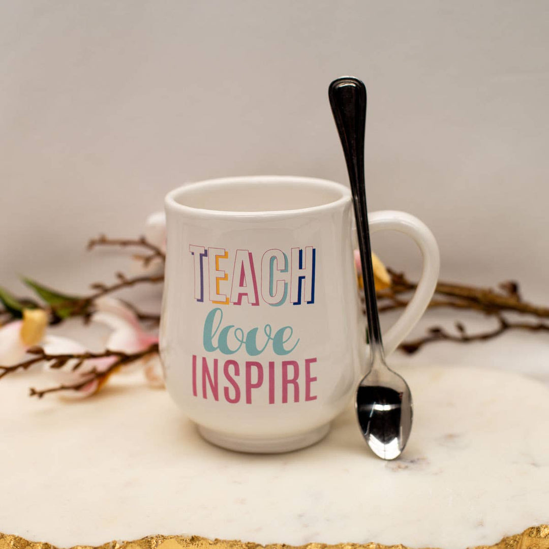 The Royal Standard - Teach Love Inspire Coffee Mug   White/Multi   18 oz