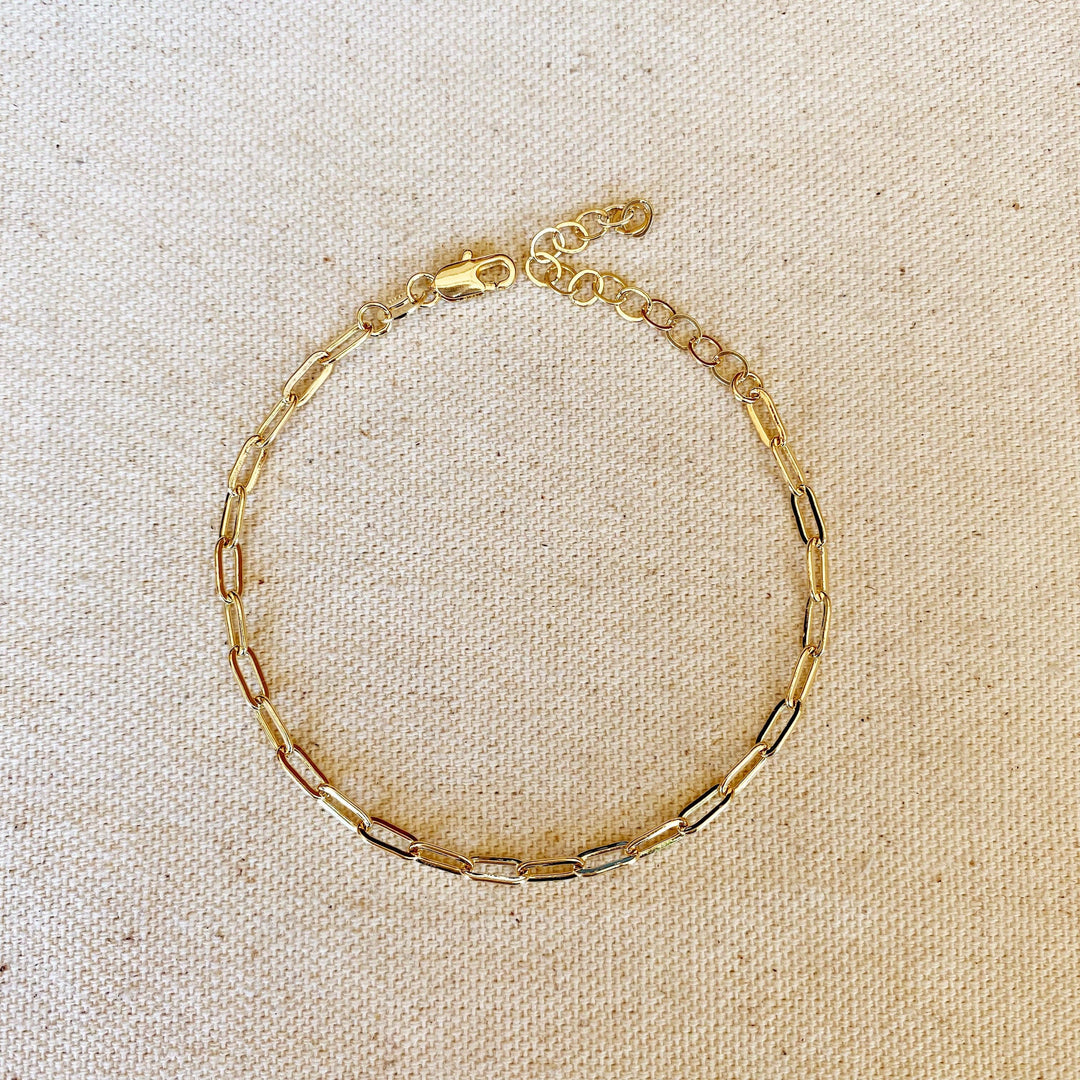 GoldFi - 18k Gold Filled Short Link Paperclip Bracelet