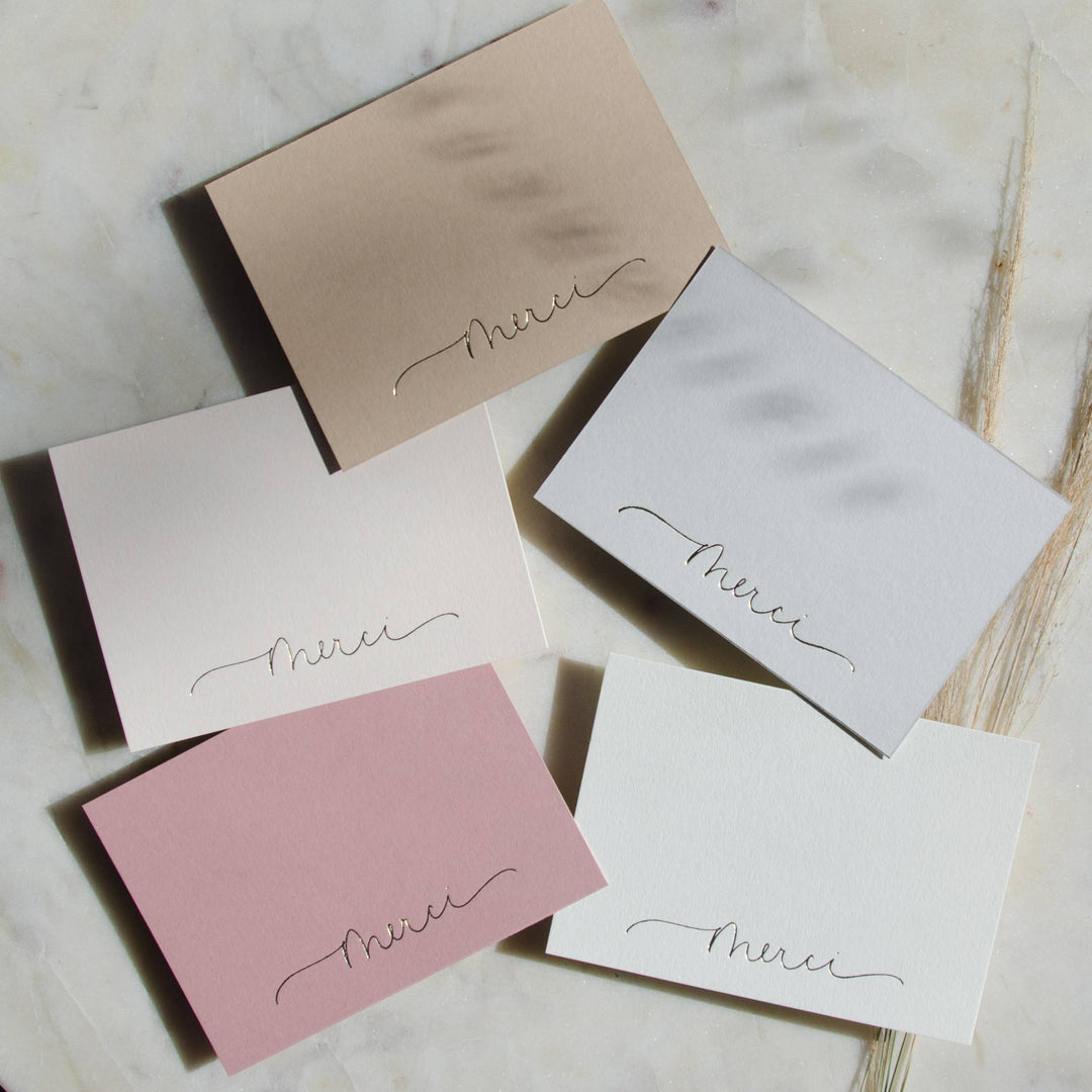 Papel & Co - Foil Pressed Merci Cards
