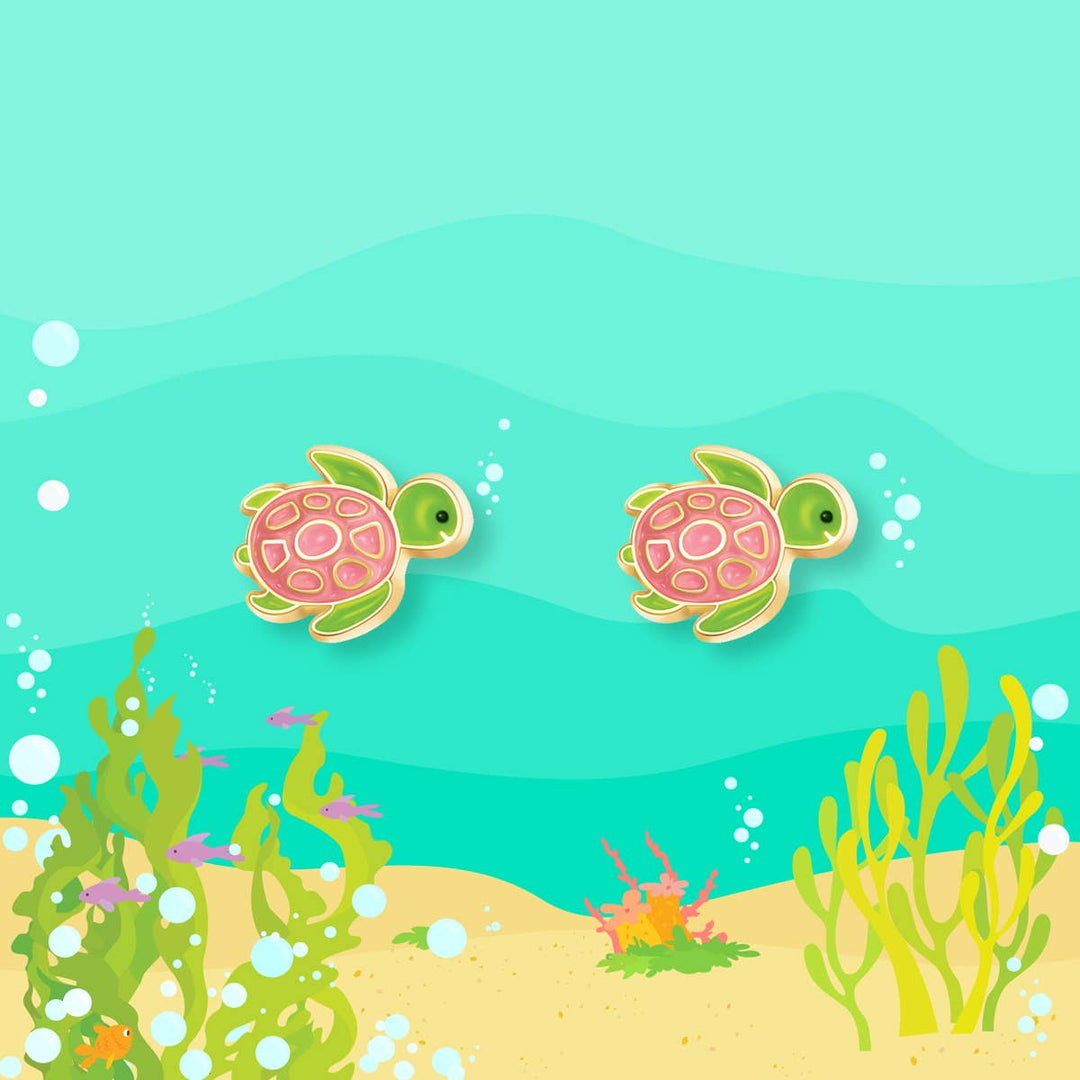 Girl Nation - Turtle-y Awesome Cutie Stud Earrings
